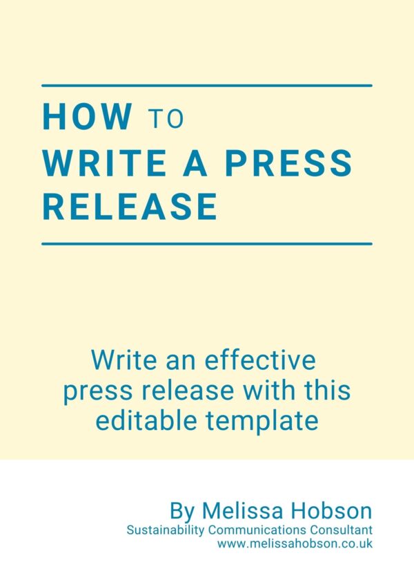 Cream background with blue writing - how to write a press release