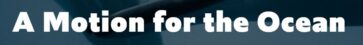 A Motion for the Ocean logo A Motion for the Ocean written in white text against a dark blue background