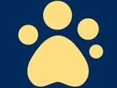 Guide Dogs logo Guide Dogs logo: yellow paw print on a navy blue background